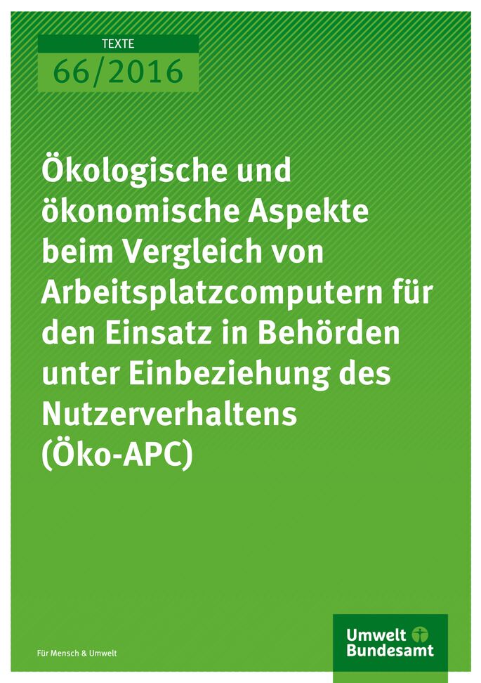 Cover des Endberichts Öko-APC