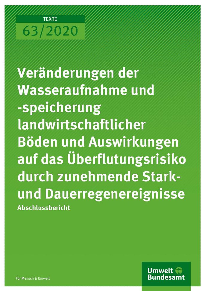 Veränderungen der Wasseraufnahme und -speicherung landwirtschaftlicher Böden und Auswirkungen auf das Überflutungsrisiko durch zunehmende Stark- und Dauerregenereignisse