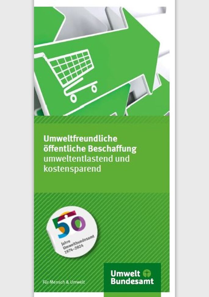 grüner Pfeil mit Einkaufswagen