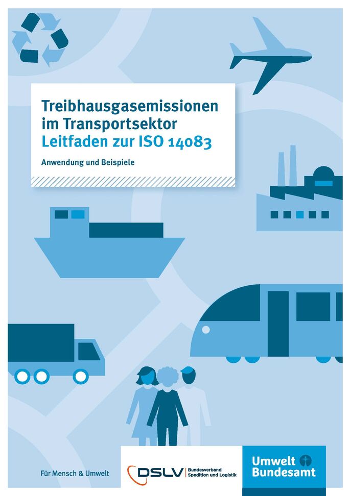 blaue Icons von Transportmitteln