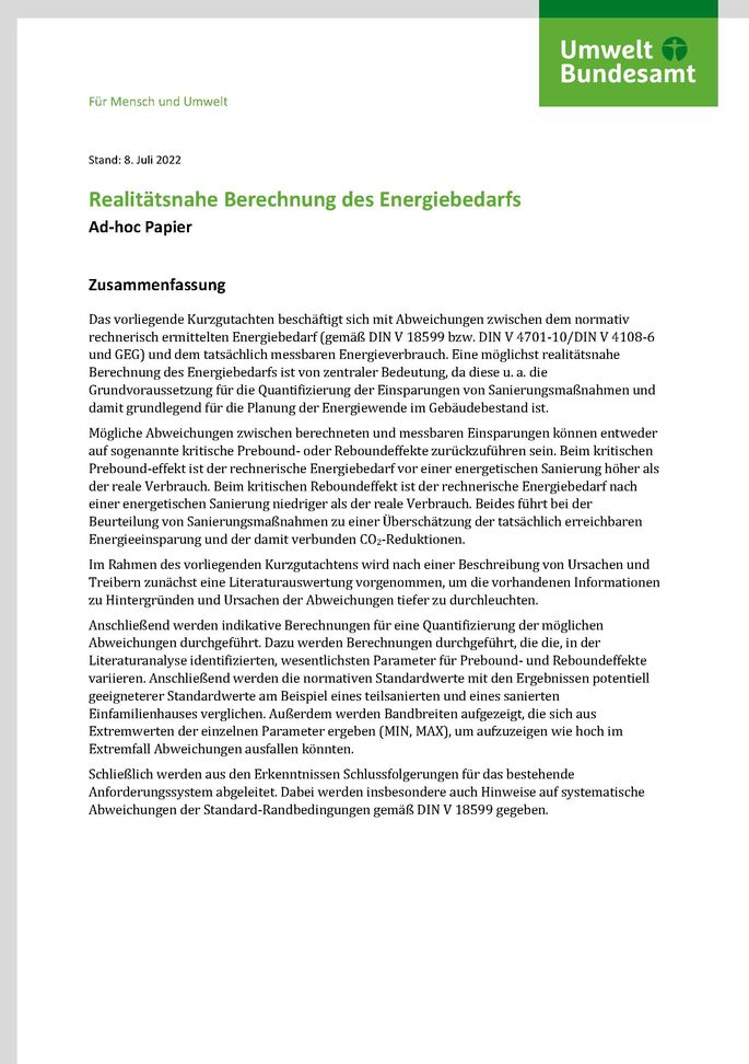 Erste Seite mit Text