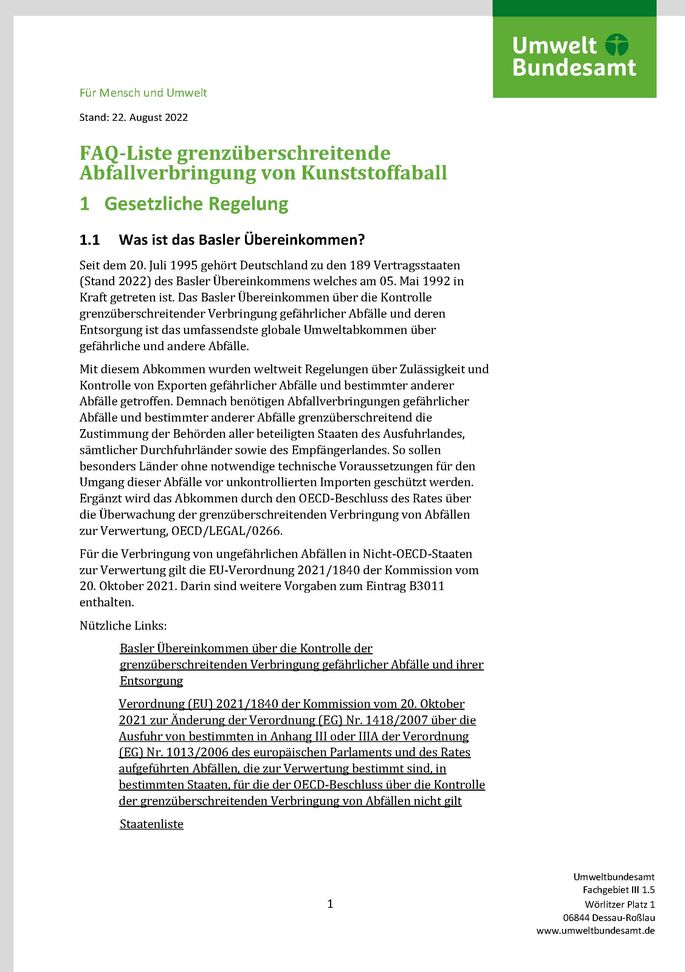 Erste Seite mit Text