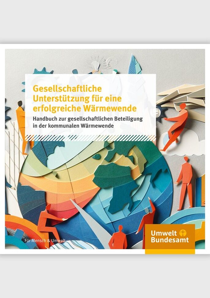 buntes Papier zeigt eine Welt mit Figuren