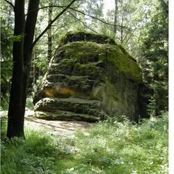 Foto einer typischen Felsformation der Region