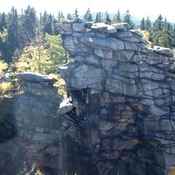 Foto der Wollsäcke der Greifensteine, entstanden durch Verwitterung