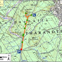 Kartendarstellung des Bodenlehrpfades Tharandter Wald