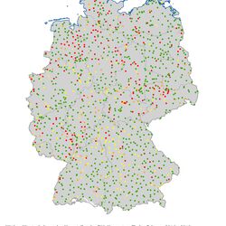 Mittlere Nitratgehalte an den Messstellen des EUA-Messnetzes für den Zeitraum 2016-18
