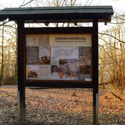 Tafel Infanteriestellung: Bodendenkmal aus den Jahren 1914-15