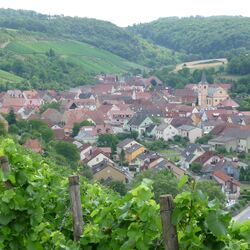 Die Landschaft an der Station Retzstadt