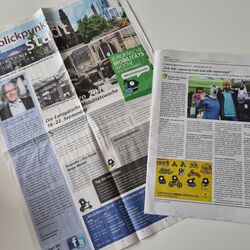 Städtische Zeitungen berichten über die EMW: Mönchengladbach und Dresden