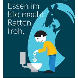 Essen im Klo macht Ratten froh