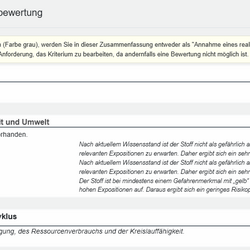 ChemSelect Example Summary of Substance Profile - part 1