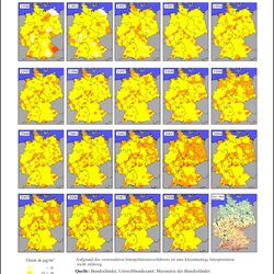 Ozon-Jahresmittelwerte in den Jahren 1900 bis 2008