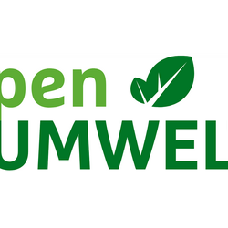 Grüner Schriftzug open Umwelt 