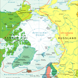Politische Karte der Arktis