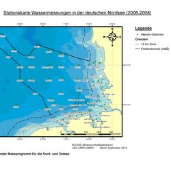 In der Nordsee wird im Rahmen des BUND/Länder-Messprogramms innerhalb der 12-Seemeilenzone und in der Ausschließlichen Wirtschaftszone gemessen, wie das Wasser der Nordsee mit Schadstoffen belastet ist.