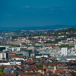 Luftaufnahme der Stadt Stuttgart