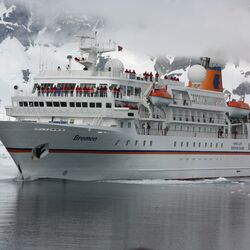 The majority of visitors to the Antarctic come by ship.