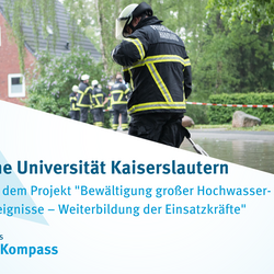 Freiwillige Feuerwehr im Einsatz bei einem Hochwasser.