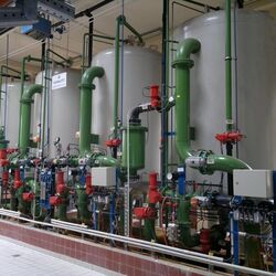 Wasserwerk am UBA Standort Marienfelde zur Grundwasseraufbereitung.