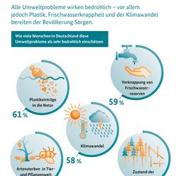 Grafik der Umweltbewusstseinsstudie 2022 zum Thema Umweltprobleme 