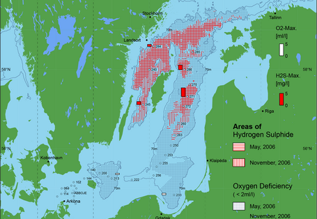 Sauerstoffarme und sauerstofffreie Gebiete in der Ostsee - 2006
