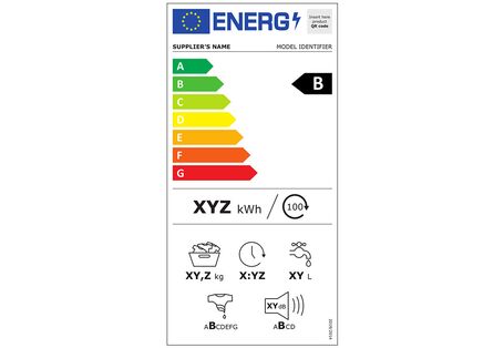 Energieverbrauchskennzeichnung für Waschmaschinen