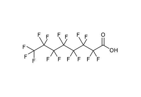 Strukturformel von Perfluoroctansäure