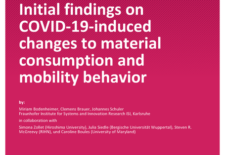Cover of the Publication COVID induced behavior changes