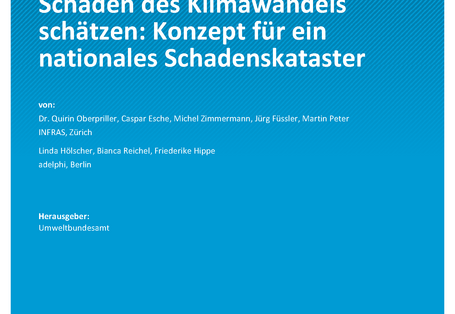 Cover des Berichts "Schäden des Klimawandels schätzen: Konzept für ein nationales Schadenskataster"