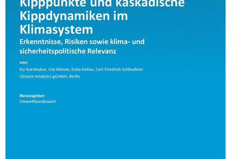Cover des Berichts "Kipppunkte und kaskadische Kippdynamiken im Klimasystem"