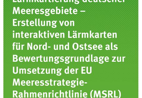 Cover des Berichts "Lärmkartierung deutscher Meeresgebiete" 