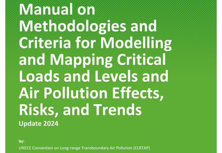 Cover des Berichts "Manual on Methodologies and Criteria for Modelling and Mapping Critical Loads and Levels and Air Pollution Effects, Risks, and Trends"