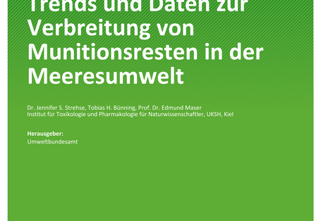 Cover des Berichts "Trends und Daten zur Verbreitung von Munitionsresten in der Meeresumwelt"