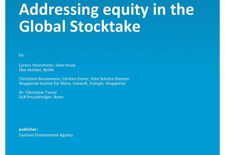 Cover des Berichts "Addressing equity in the Global Stocktake"