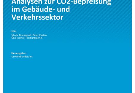 Cover des Berichts "Analysen zur CO2-Bepreisung im Gebäude- und Verkehrssektor"