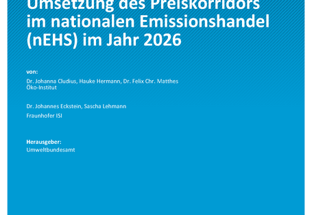 Cover des Berichts "Umsetzung des Preiskorridors im nationalen Emissionshandel (nEHS) im Jahr 2026"