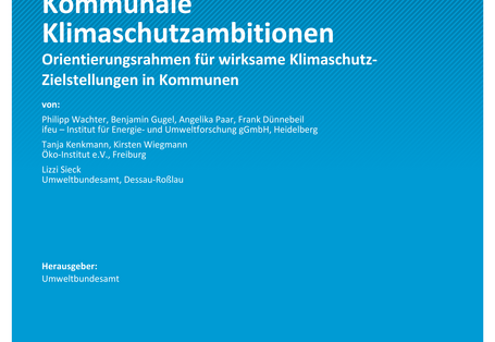 Cover des Berichts "Kommunale Klimaschutzambitionen"