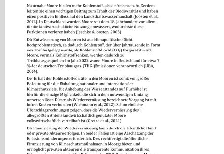 Cover des Factsheets "Ansätze zur Erfassung von Treibhausgasemissionen aus Mooren"