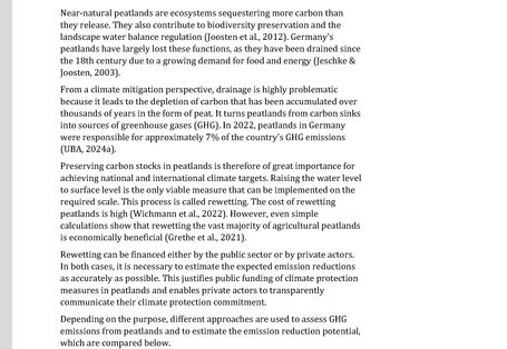 Cover des Factsheets "Approaches to measure greenhouse gas emissions from peatlands"