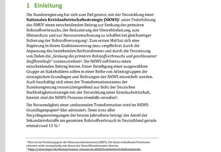 Cover des Factsheets "Für eine echte zirkuläre Wende aus der linearen Sackgasse"