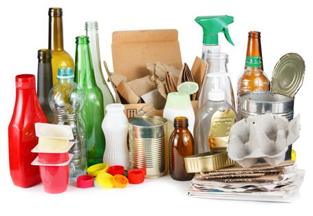 Verschiedene Verpackungsabfälle 