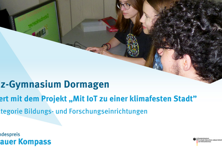 Das Grafik zeigt das nominierte Projekt des Leibniz-Gymanasiums Dormagen.