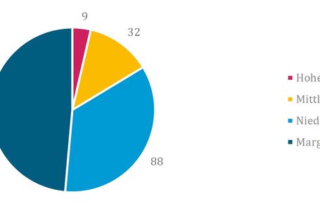 Kuchendiagramm, das die Anpassungsanteile im Haushaltstitel des Bundeshaushalts 2022 zeigt