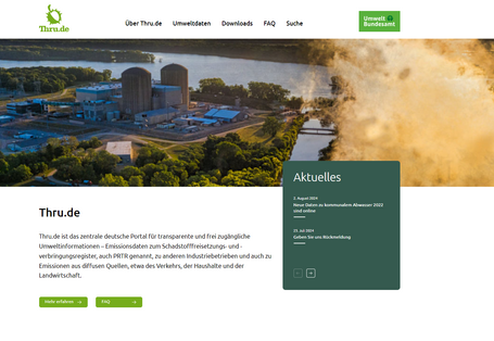 Startseite der Website Thru.de