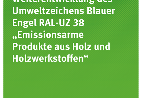 Titelseite der Publikation Texte 31/2017 Weiterentwicklung des Umweltzeichens Blauer Engel RAL-UZ 38 „Emissionsarme Produkte aus Holz und Holzwerkstoffen“