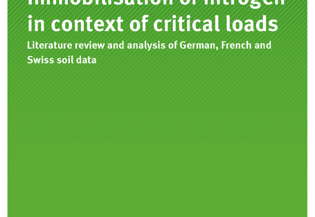 Cover of publication Texte 71/2017 Immobilisation of nitrogen in context of critical loads