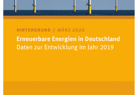 Cover des Hintergrundpapiers Erneuerbare Energien in Deutschland 2019