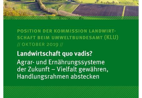 Cover des Kommissionspapiers Landwirtschaft quo vadis?