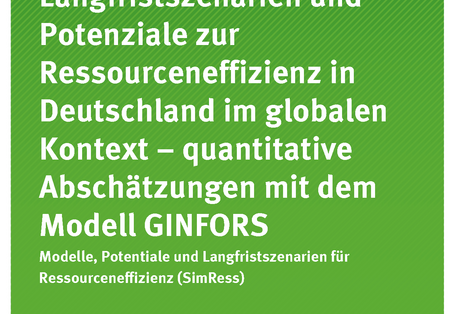 Cover der Publikation Texte 50/2018 Langfristszenarien und Potenziale zur Ressourceneffizienz in Deutschland im globalen Kontext – quantitative Abschätzungen mit dem Modell GINFORS